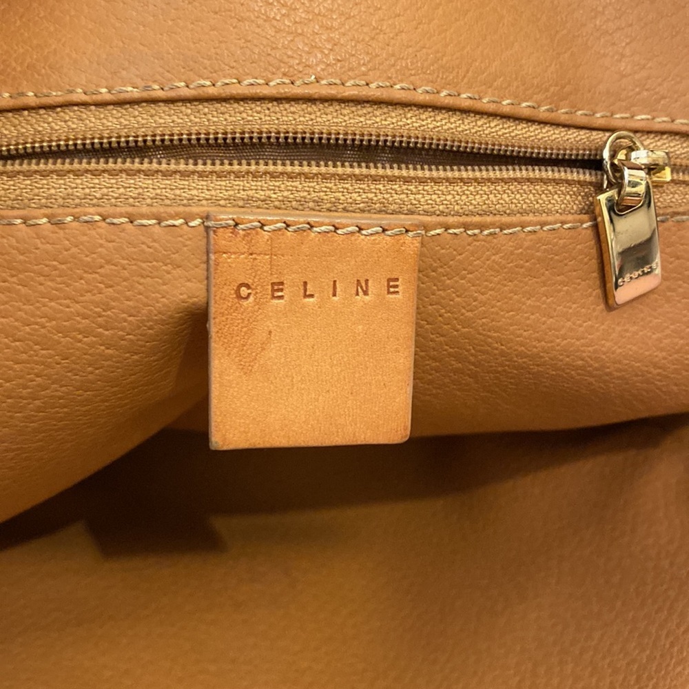 Celine Vintage Tan Backpack Elegant and Functional - Picture 8 of 13
